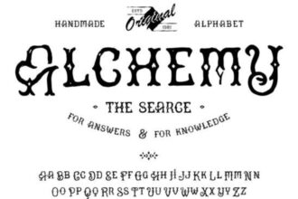 fonts like organum with glyphs